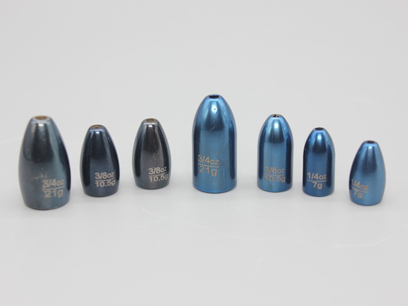 Tungsten alloy fishing sinker bullet weight for bass fishing